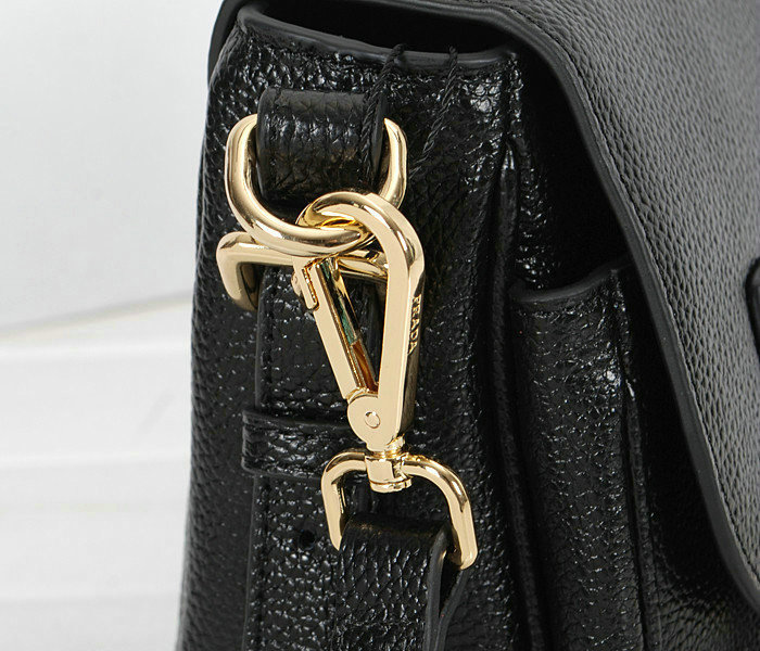 2014 Prada calfskin flap bag BN0963 black